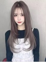 サロンドアイ(salon de i)&nbsp;艶感ストレートレイヤー × ラベンダーグレージュ