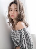 透け感×無造作アップバング☆外国人風女っぽウェーブ