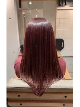 エイム ヘア リアム 調布店(eim hair liam) 【川崎 勝佳】 チェリーレッドハイライトカラー☆