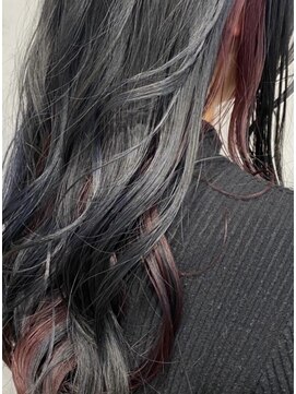 ノクターン 池袋(NOCTURNE) 【インナーカラー】グレージュ×ピンクレッド