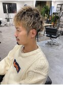  20代30代☆ツイストパーマショートアップバングアッシュ