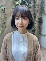 ジェノ(JENO by apish) 黒髪/グレーベージュ/レイヤーロング/前髪パーマ