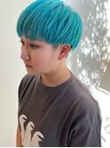 【adept金町店 軽米style】マッシュショート×ミントブルー