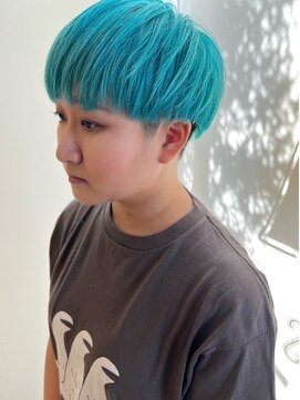 アデプト 金町店(adept) 【adept金町店 軽米style】マッシュショート×ミントブルー