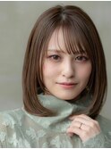 20代30代ミディアム顔周りレイヤーカット髪質改善トリートメント