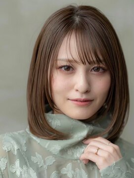 イオ 本厚木(io) 20代30代ミディアム顔周りレイヤーカット髪質改善トリートメント
