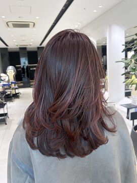 ステア ケース(stair case) ハイライトレッドブラウン髪質改善トリートメント