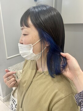 ネオリーブギンザ 銀座店(Neolive GINZA) インナーカラー/ブリーチカラー/ブルーカラー/切りっぱなしボブ