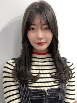 オリンテ バイ レシッド 表参道(orente by rcid) 髪質改善顔まわりレイヤーカット酸熱ストレートオリーブベージュ