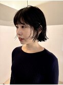 癖毛活かしラフボブ