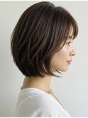 髪質改善カラー、レイヤー、ボブ、グレージュ、ベージュ