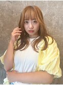 ゆるふわ巻き/オレンジベージュ