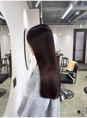 大人チョコレートブラウン×髪質改善絹髪ストレートヘア