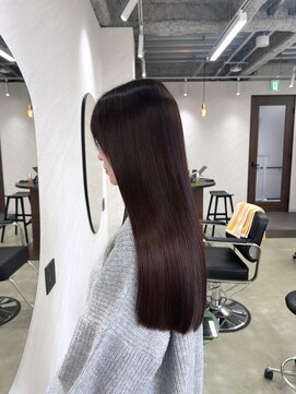トーン(tone) 大人チョコレートブラウン×髪質改善絹髪ストレートヘア