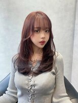 ウェグ 難波(WEG) レイヤーカット×ピンクカラー