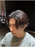 【フェザーパーマ】長めセンターパート/木更津/メンズパーマ