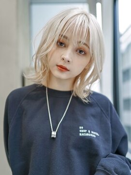 ギークス(GEEKS) 【GEEKS渋谷】ホワイトブリーチ/ネオウルフ/冬カラー/ハイトーン