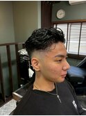 MEN’S HAIR/サーフカール/刈り上げセンターパート/柏