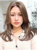 ミディアムレイヤーカット/20代30代40代/顔周りカットワンカール