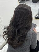 プラチナグレージュ×髪質改善カラー×レイヤー×くびれ巻き