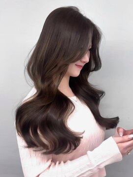 エル バイ アンキシム(elu by AHNKISM) ワンホンレイヤー顔まわり韓国ロングレイヤー