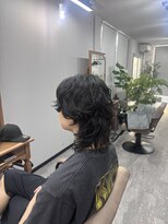 リイ(Lii)&nbsp;メンズ　ミディアム　ロング　ウルフ　ウルフカット　スパイラル