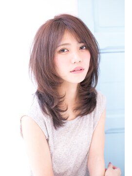 ヘアーアンドファッションシオミエイチ (hair＆fashion shiomi H) 【shiomi H】 大人可愛い包み込みロング