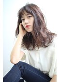 セミロング×透明感×ラベンダーアッシュ