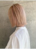 柔らかベージュと切りっぱなしボブ＊fukuda