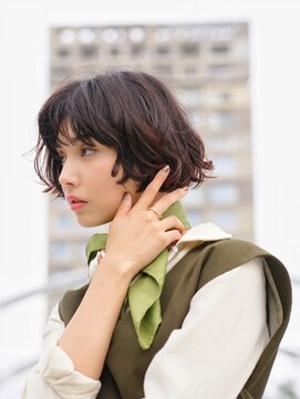 ネウィサリュー 立川(newi saLyu) ●大人かわいい小顔ひし形ショートボブ20代30代40代