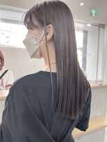 ソイ コンク 下北沢(soi conc)&nbsp;切りっぱなしロング＿ブラントカット＿カーキーベージュ