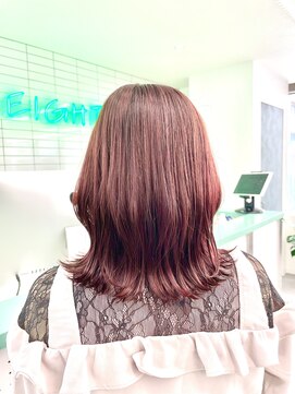 エイト 川崎店(EIGHT) 切りっぱなしロングボブ！ピンクバイオレット！！