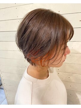 ルノン フィージュ(LUNON fieju) 【LUNON fieju】ハンサムショート×インナーカラーオレンジ