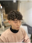 スパイラルパーマフェード