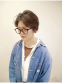 【Cuem菅原】お洒落センターパートパーマ風ユニセックス