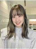 インナーカラー×透明感グレージュ