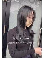 クリーム(CREAM)&nbsp;地毛風オリーブグレージュ