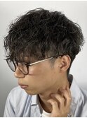 ツイストスパイラルパーマ×ツーブロック