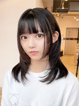 アイティー バイ アルバム 中野店(IT by ALBUM) レイヤー_ハッシュカットフルバングレッドブラウン_ba474501