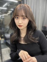 韓国くびれミディアムヘア×グレージュカラー　伊藤