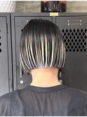 デザインカラーグラデーションカラー裾カラーホワイトカラーボブ