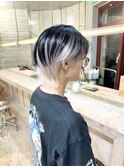 アンブレラカラーメンズハイトーンウルフホワイトカラーブリーチ