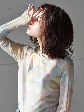 オーバーヘアー 川西店(over hair) ニュアンス巻き×アッシュグレージュ