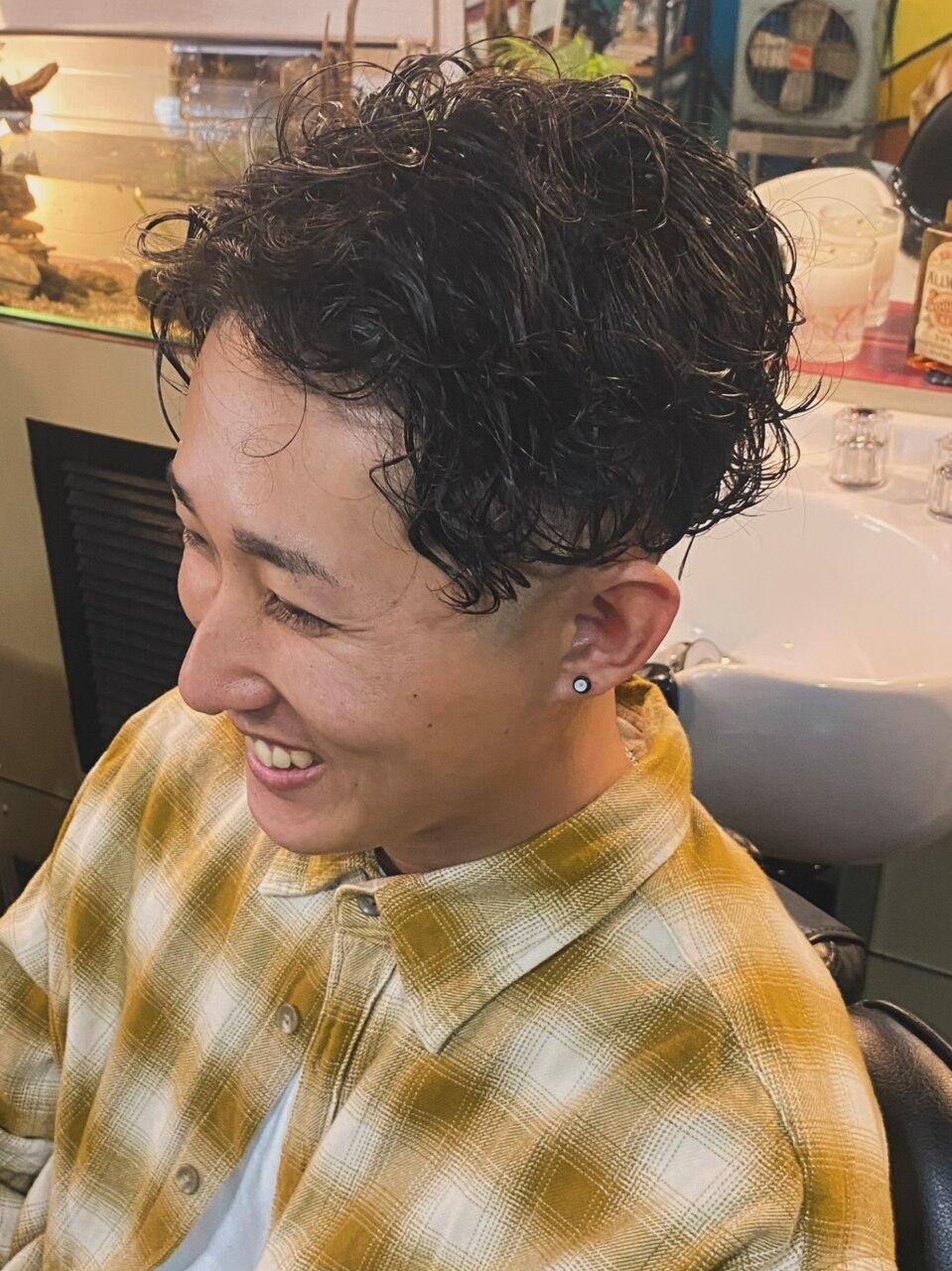 交渉可即納カッコイイオシャレbarberカットクロス カッティング ケープ 理容 美容 バーバー ビンテージ ストライプ 千葉メンズカット ナチュラルクロップスタイル | 千葉市理容室 DICE