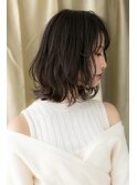 黒髪アッシュゆるふわボブパーマウェットヘア314X浦和30代40代