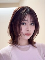 黒髪/ボブウルフ/ネビージュ/小顔/ワンレン