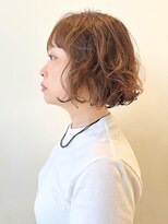 イーストハムアネーロ(EAST HAM anello) ショートボブ/くせ毛風パーマ/アッシュベージュ