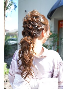 チェロ(CHERO) ★ヘアアレンジ&浴衣の着付け＃アレンジ＃着付け＃浴衣＃メイク