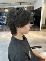 シーフ 千葉(Cyf)&nbsp;メンズ韓国ヘア/ニュアンスパーマ/センターパートウルフ/関祐翔