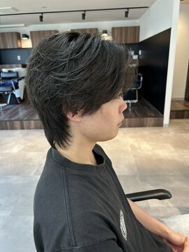 シーフ 千葉(Cyf) メンズ韓国ヘア/ニュアンスパーマ/センターパートウルフ/関祐翔